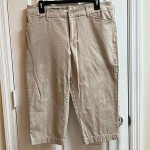 St Johns Bay khaki crop pants. Size 12
